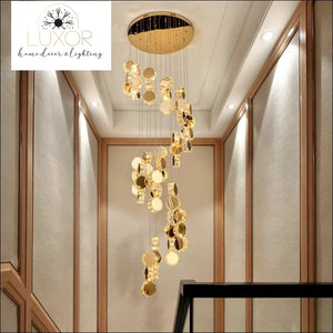 Gold Prestige Prism Chandelier - chandeliers