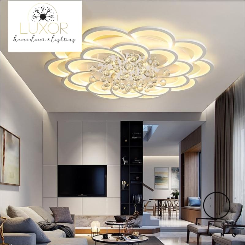 Lotus Glam Crystal Ceiling Light