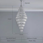 Chrome Extra Large Crystal Chandelier in Silver for Foyer/Staircase/Living Room/Entrance