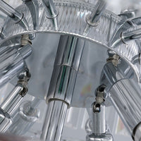 Chrome Extra Large Crystal Chandelier in Silver for Foyer/Staircase/Living Room/Entrance