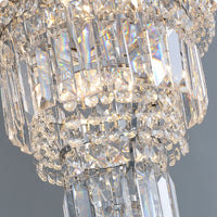 Chrome Extra Large Crystal Chandelier in Silver for Foyer/Staircase/Living Room/Entrance