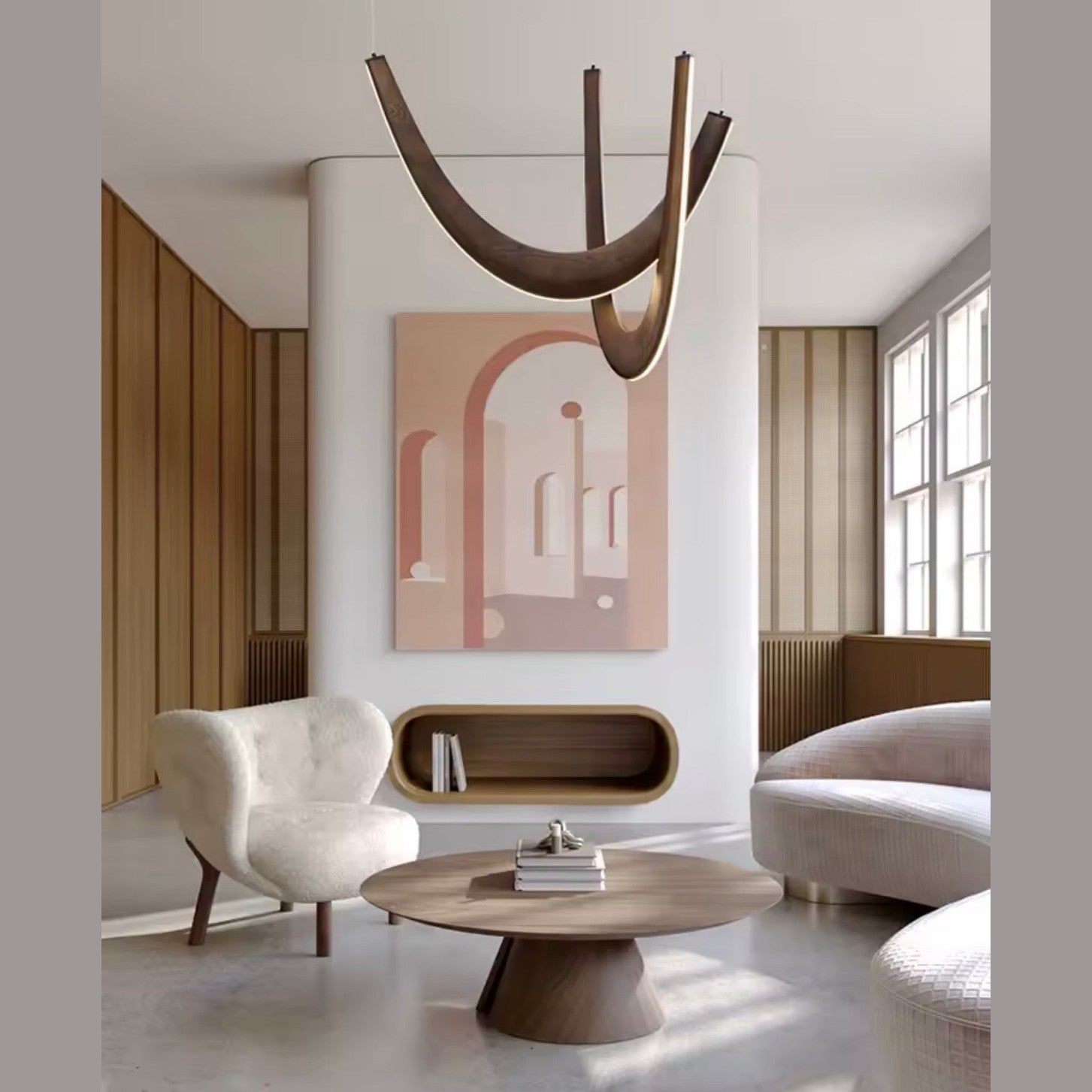 Lumière Arc Sculptural Chandelier