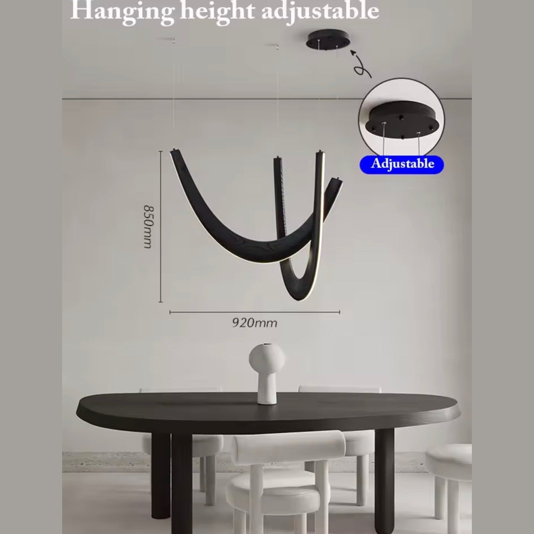 Lumière Arc Sculptural Chandelier