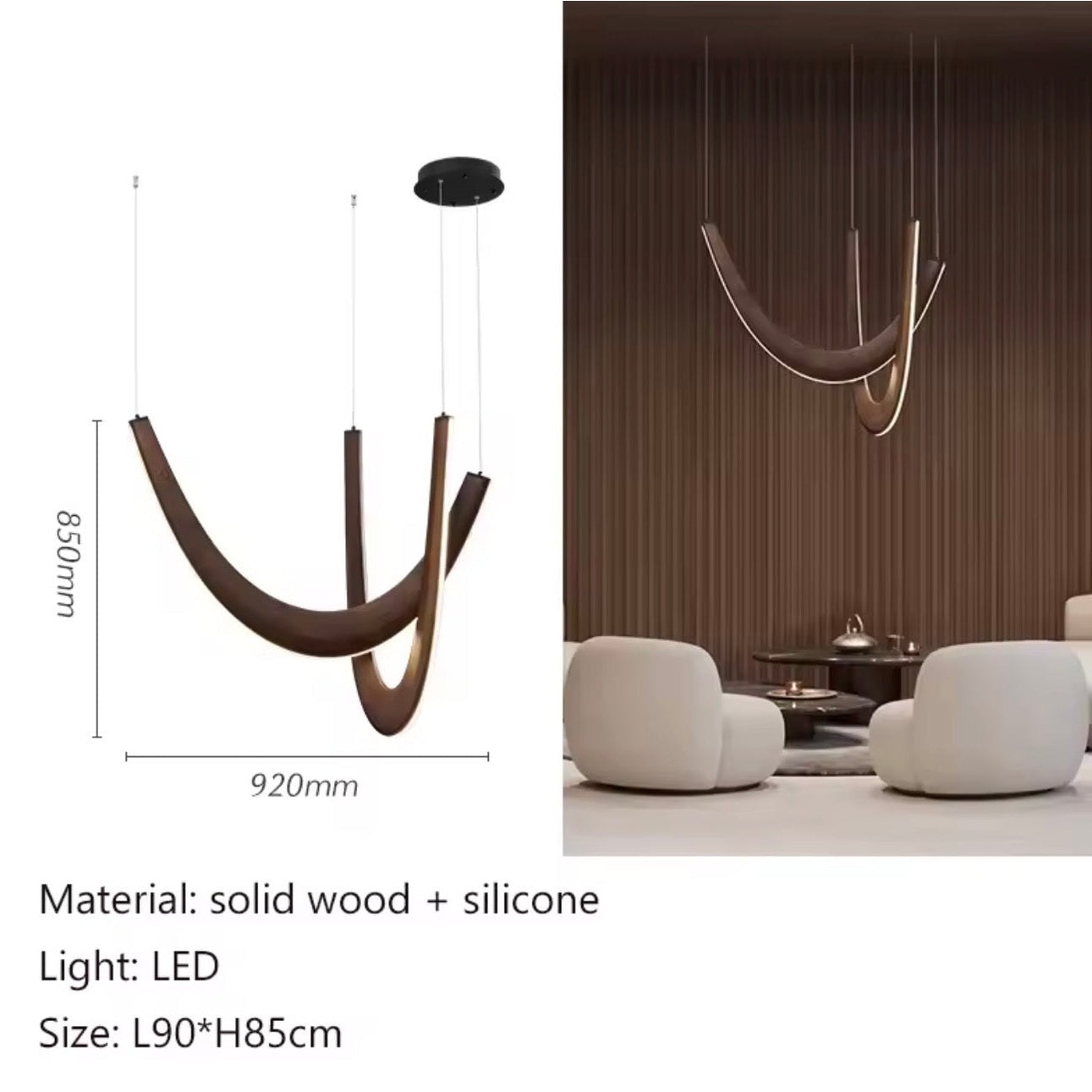 Lumière Arc Sculptural Chandelier
