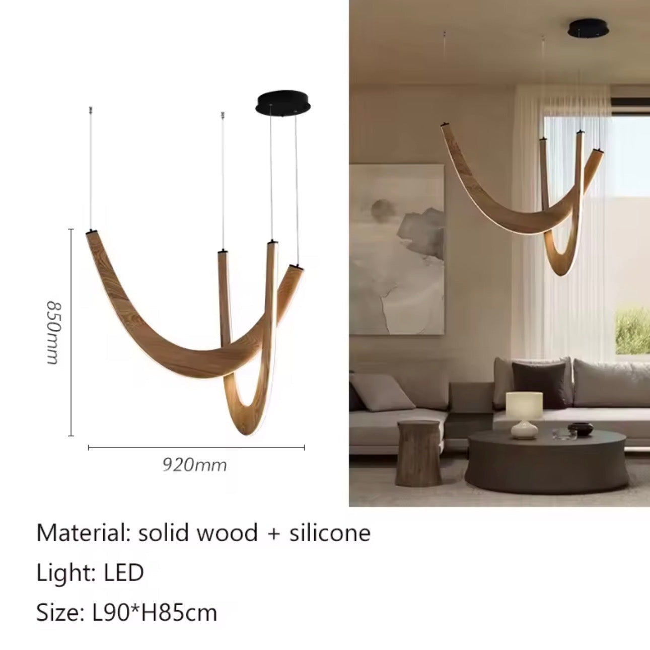 Lumière Arc Sculptural Chandelier