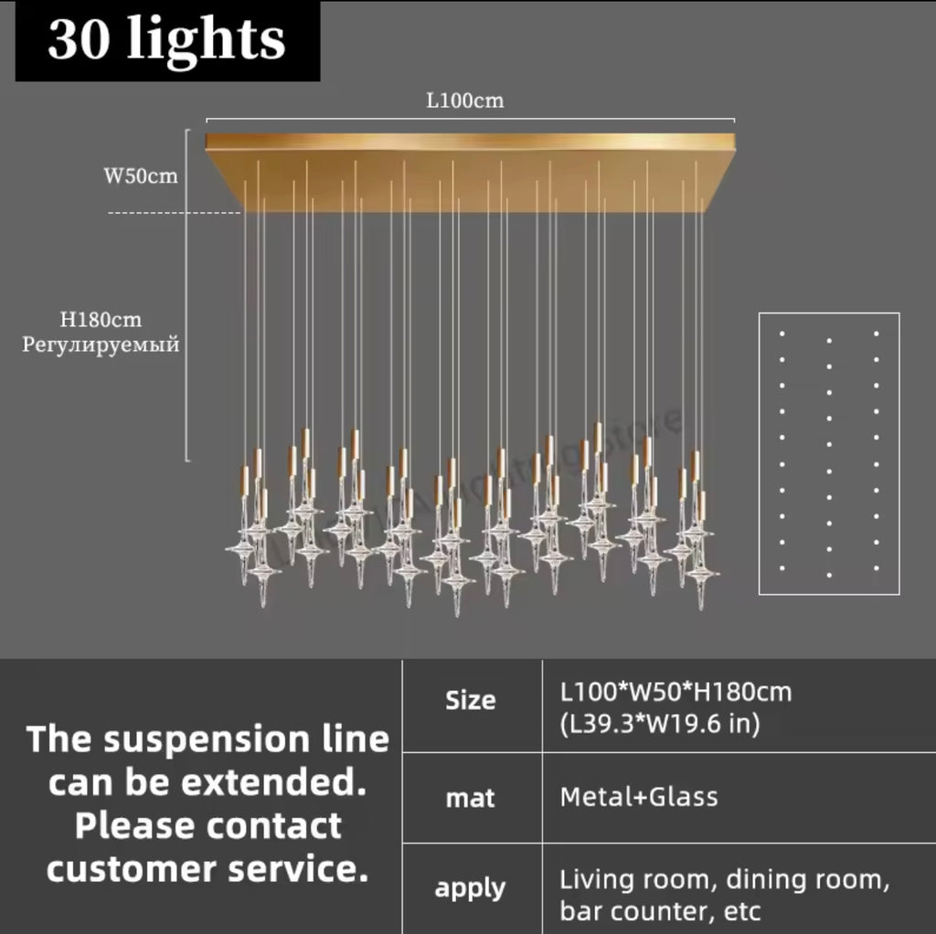St. Reitz Crystal Chandelier - Luxor Home Decor & Lighting