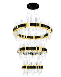 LeGrace Cascade Black Crystal Chandelier