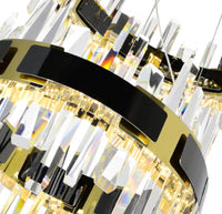 LeGrace Cascade Black Crystal Chandelier