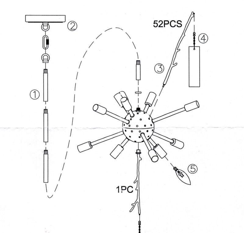 Arctic Bloom Chandelier