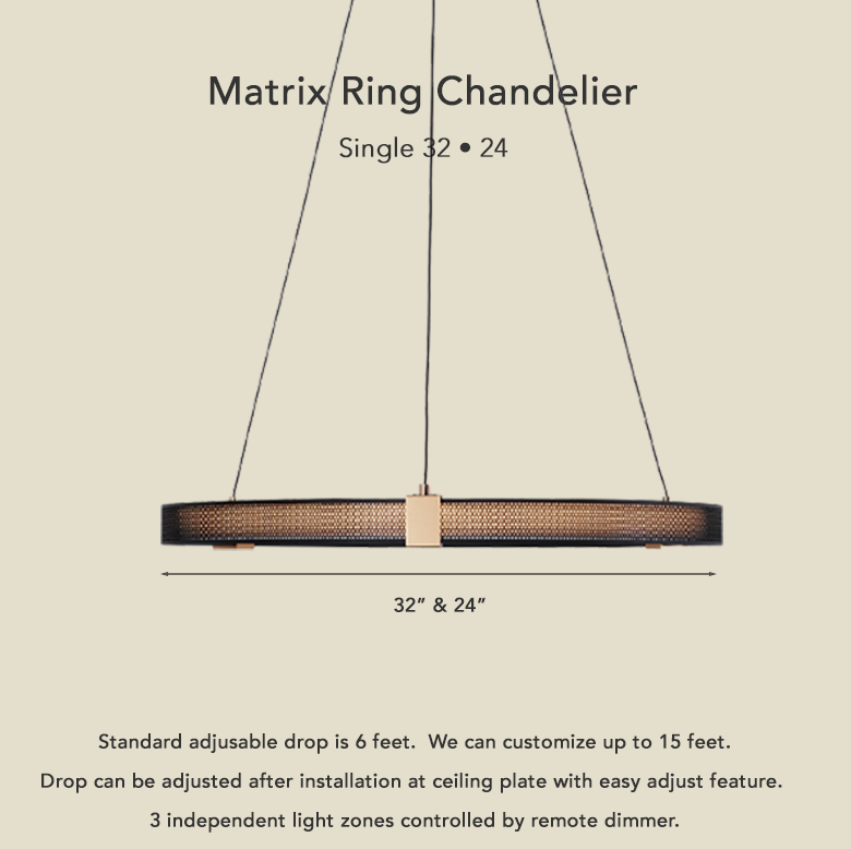 Matrix Ring Chandelier