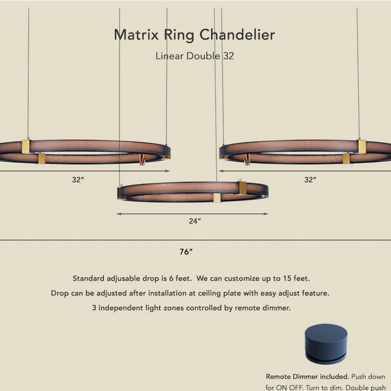 Matrix Ring Chandelier