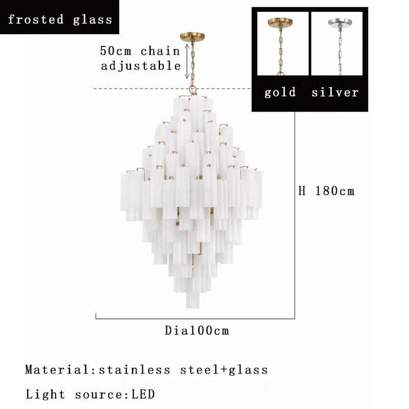 Priv Aveloria Grand Glass Cascade Chandelier