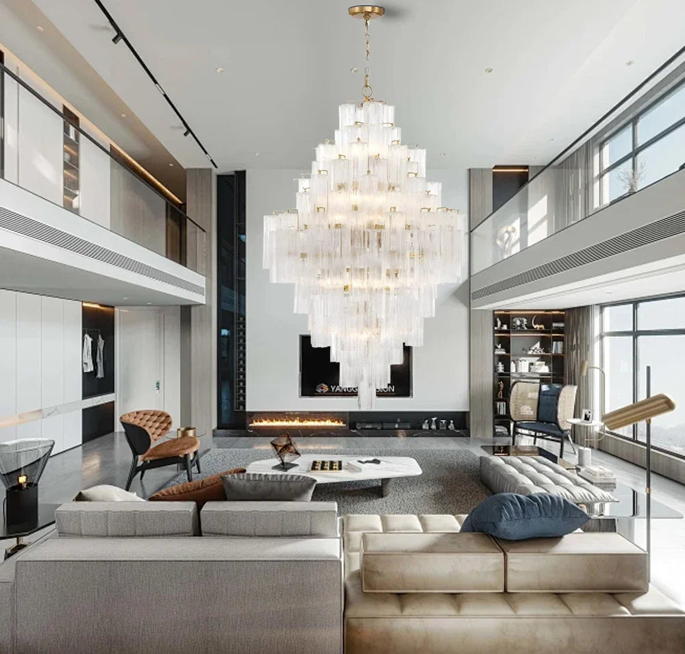 Priv Aveloria Grand Glass Cascade Chandelier