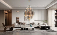 Priv Aveloria Grand Glass Cascade Chandelier