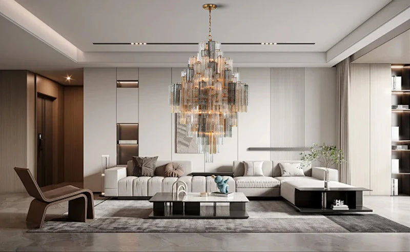 Priv Aveloria Grand Glass Cascade Chandelier