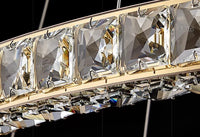 WL Heliora Modern Crystal Ring Staircase Chandelier – Luxury Home Decoration Pendant Light