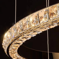 WL Heliora Modern Crystal Ring Staircase Chandelier – Luxury Home Decoration Pendant Light