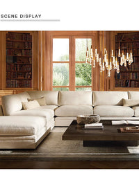 Priv Elvarez Crystal Water-Drop Stainless Steel Chandelier