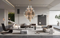 Priv Aveloria Grand Glass Cascade Chandelier