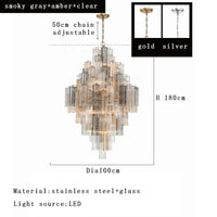 Priv Aveloria Grand Glass Cascade Chandelier