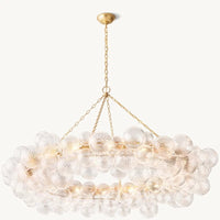Tala Ring Glass Ball  Living Room Chandelier 63"
