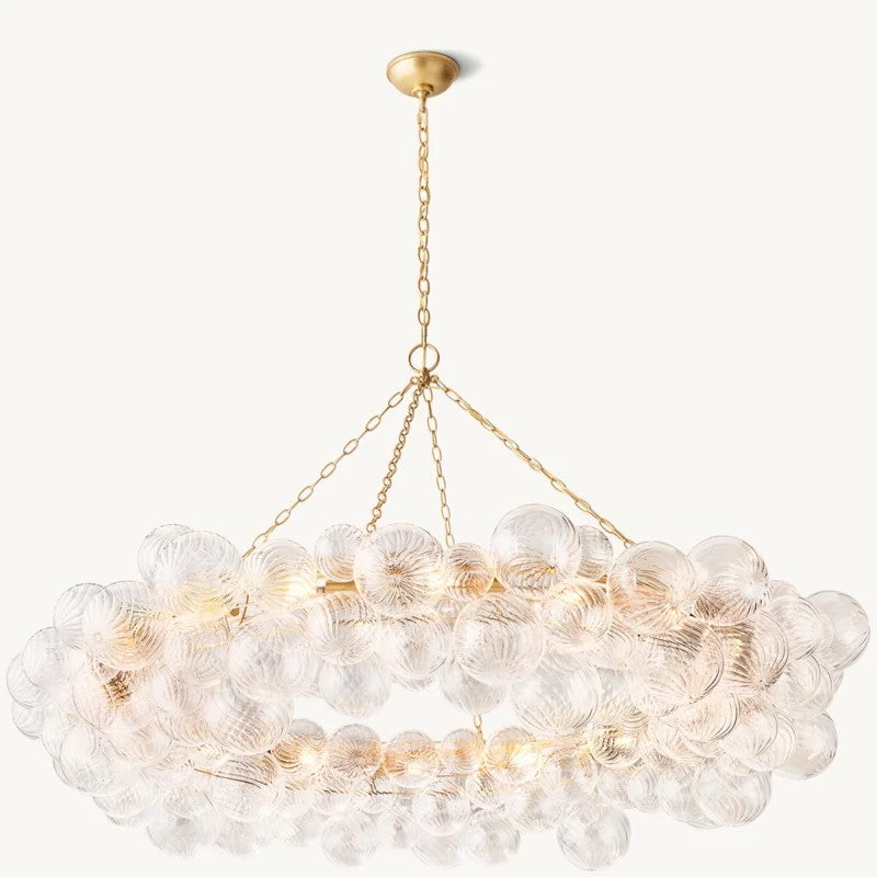 Tala Ring Glass Ball  Living Room Chandelier 63"