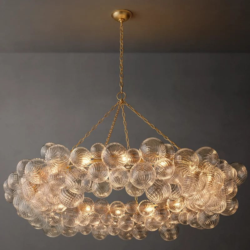 Tala Ring Glass Ball  Living Room Chandelier 63"