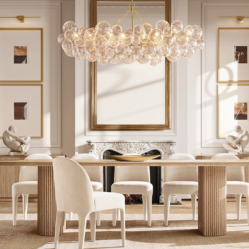 Tala Ring Glass Ball  Living Room Chandelier 63"