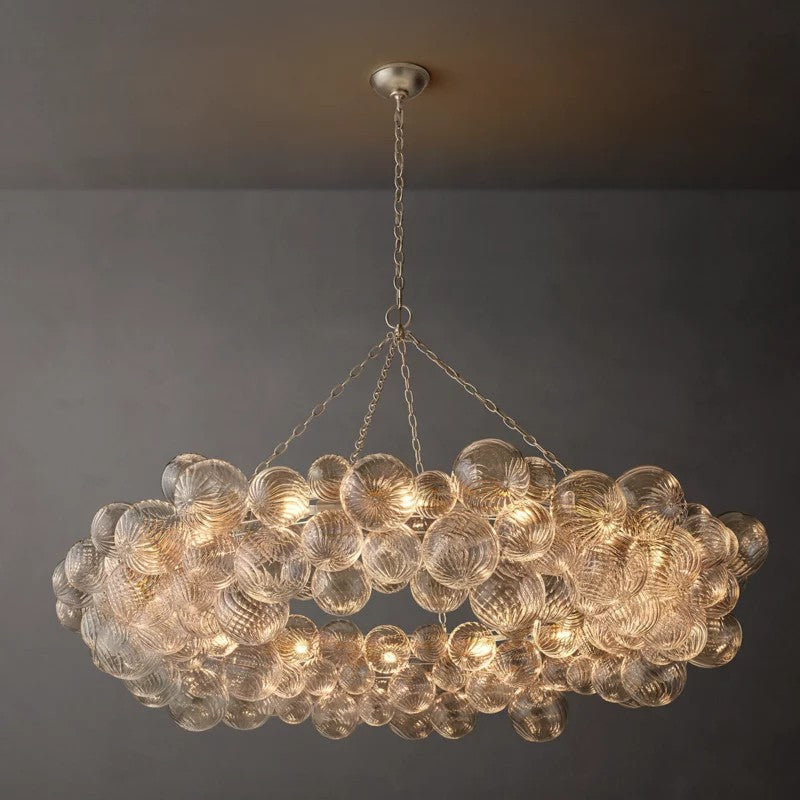 Tala Ring Glass Ball  Living Room Chandelier 63"