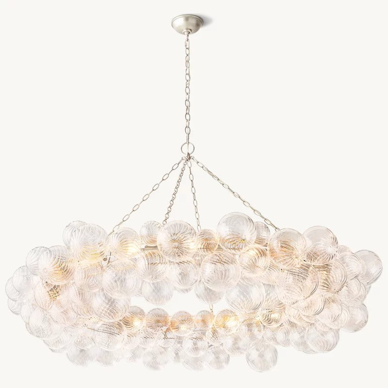 Tala Ring Glass Ball  Living Room Chandelier 63"