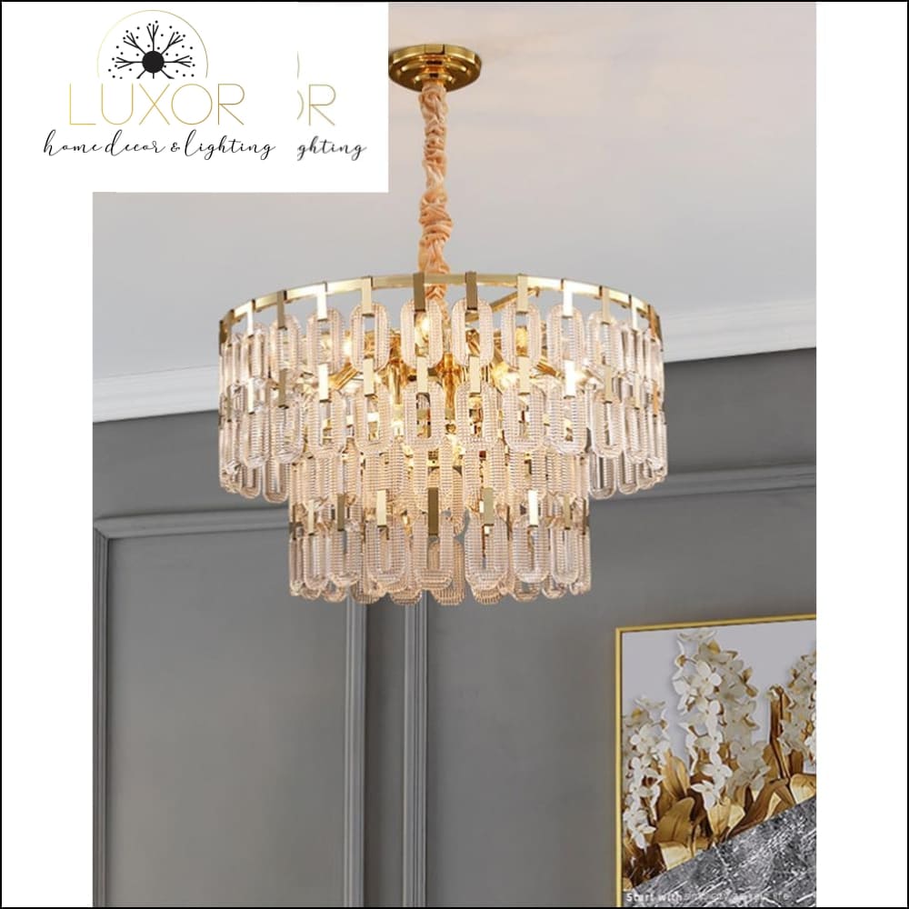 Ahari Gold Chandelier - chandeliers