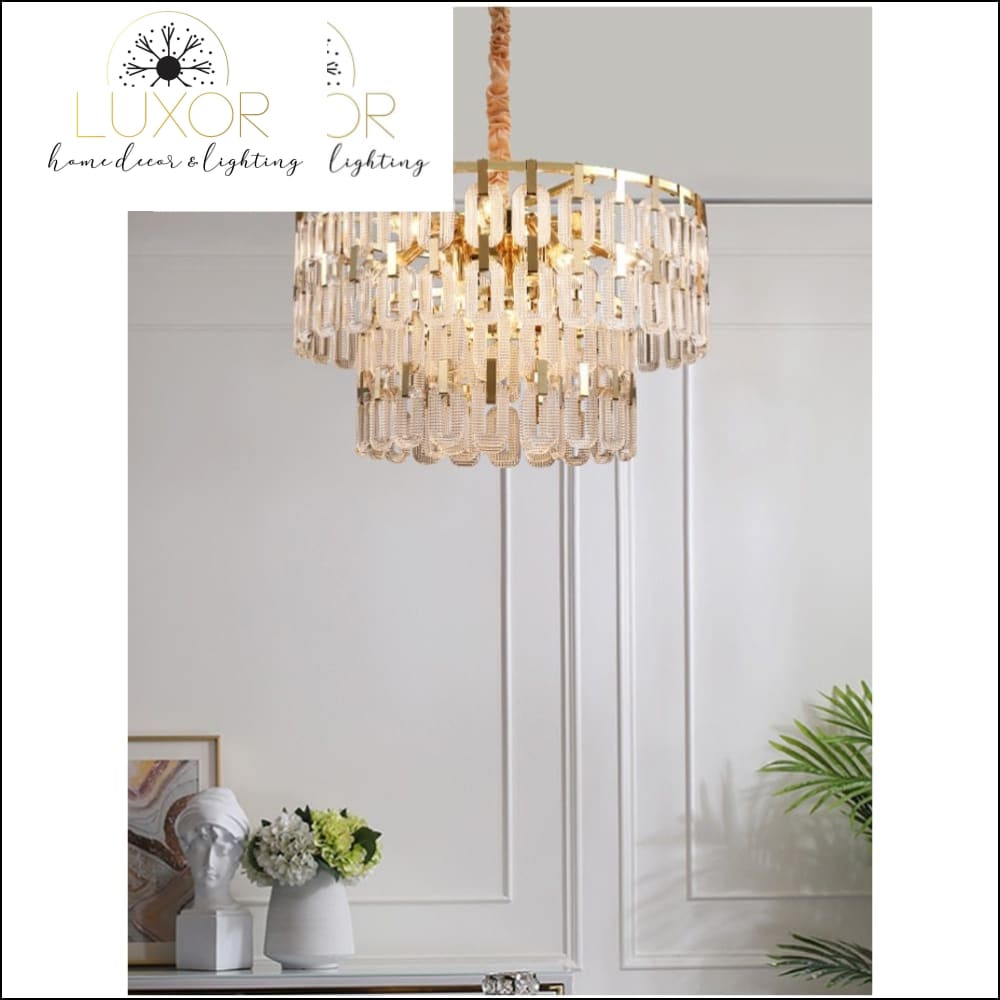 Ahari Gold Chandelier - chandeliers