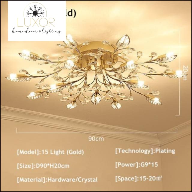 ceiling lights Alexa Luxury Crystal Ceiling Lamp - Luxor Home Decor & Lighting