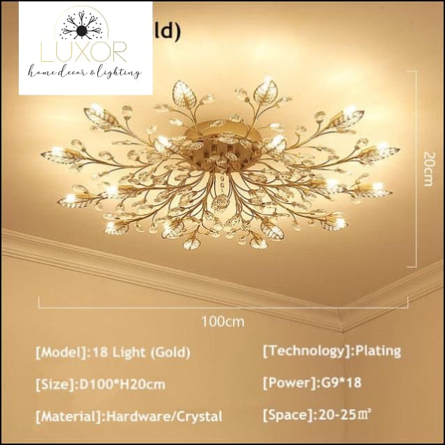 ceiling lights Alexa Luxury Crystal Ceiling Lamp - Luxor Home Decor & Lighting