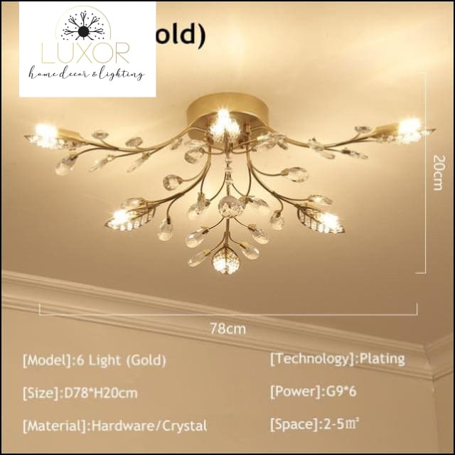 ceiling lights Alexa Luxury Crystal Ceiling Lamp - Luxor Home Decor & Lighting