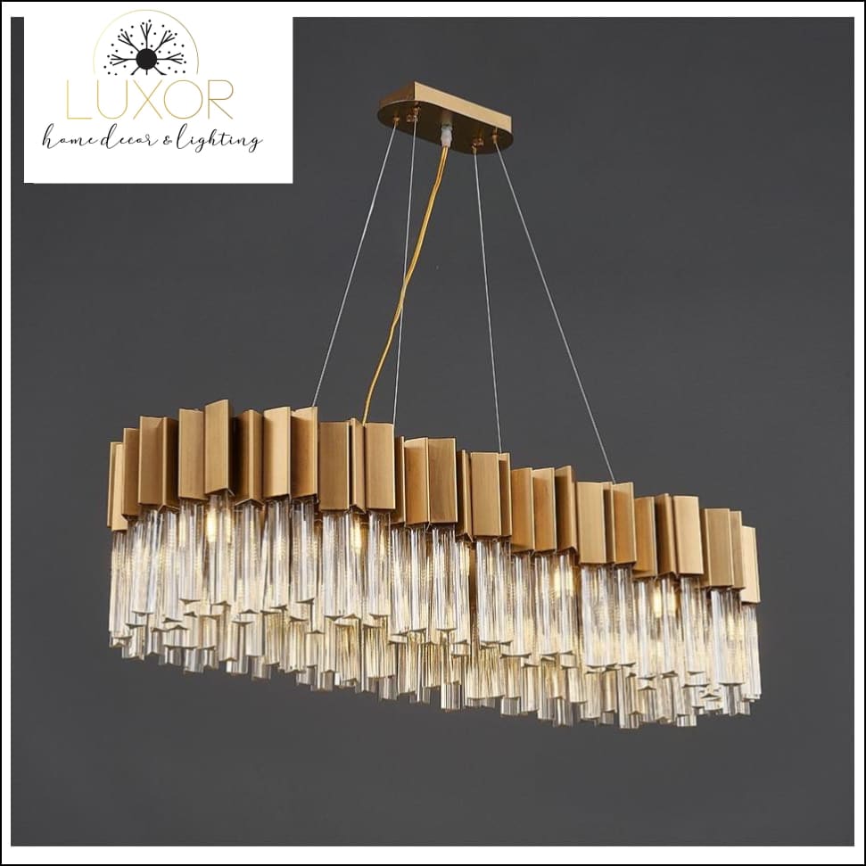 chandeliers Alice Rectangle Crystal Chandelier - Luxor Home Decor & Lighting