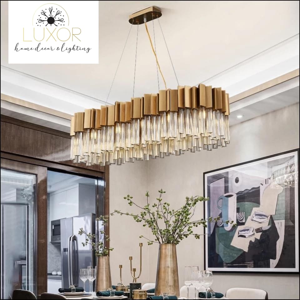 chandeliers Alice Rectangle Crystal Chandelier - Luxor Home Decor & Lighting