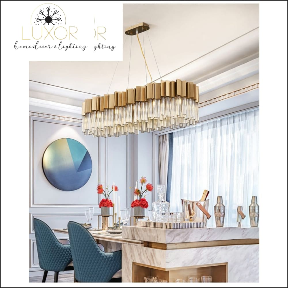 chandeliers Alice Rectangle Crystal Chandelier - Luxor Home Decor & Lighting