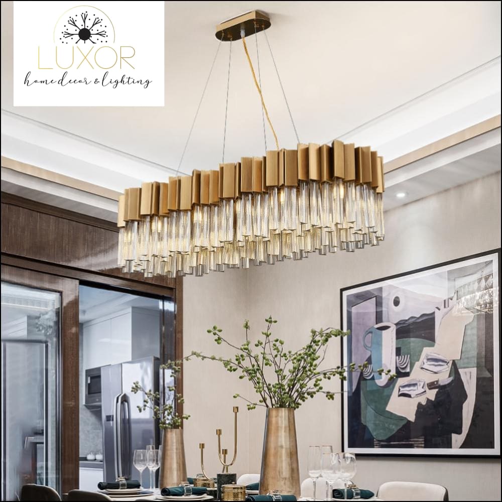 chandeliers Alice Rectangle Crystal Chandelier - Luxor Home Decor & Lighting