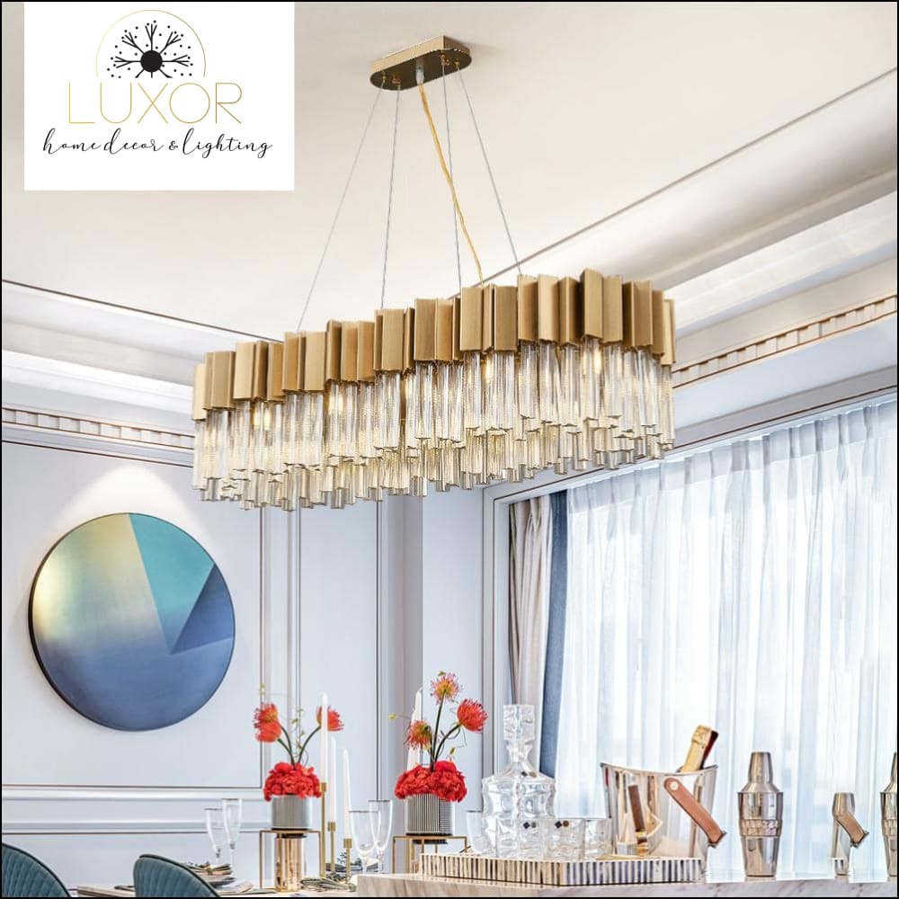 chandeliers Alice Rectangle Crystal Chandelier - Luxor Home Decor & Lighting