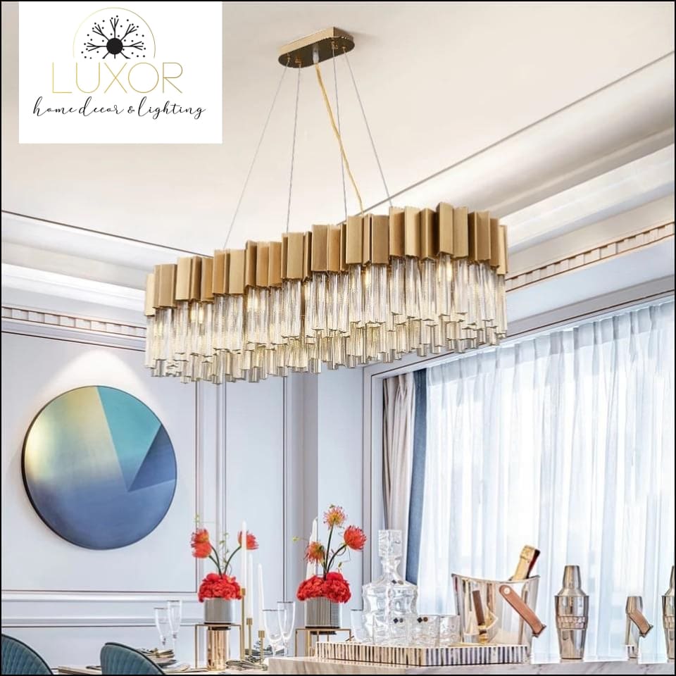 chandeliers Alice Rectangle Crystal Chandelier - Luxor Home Decor & Lighting