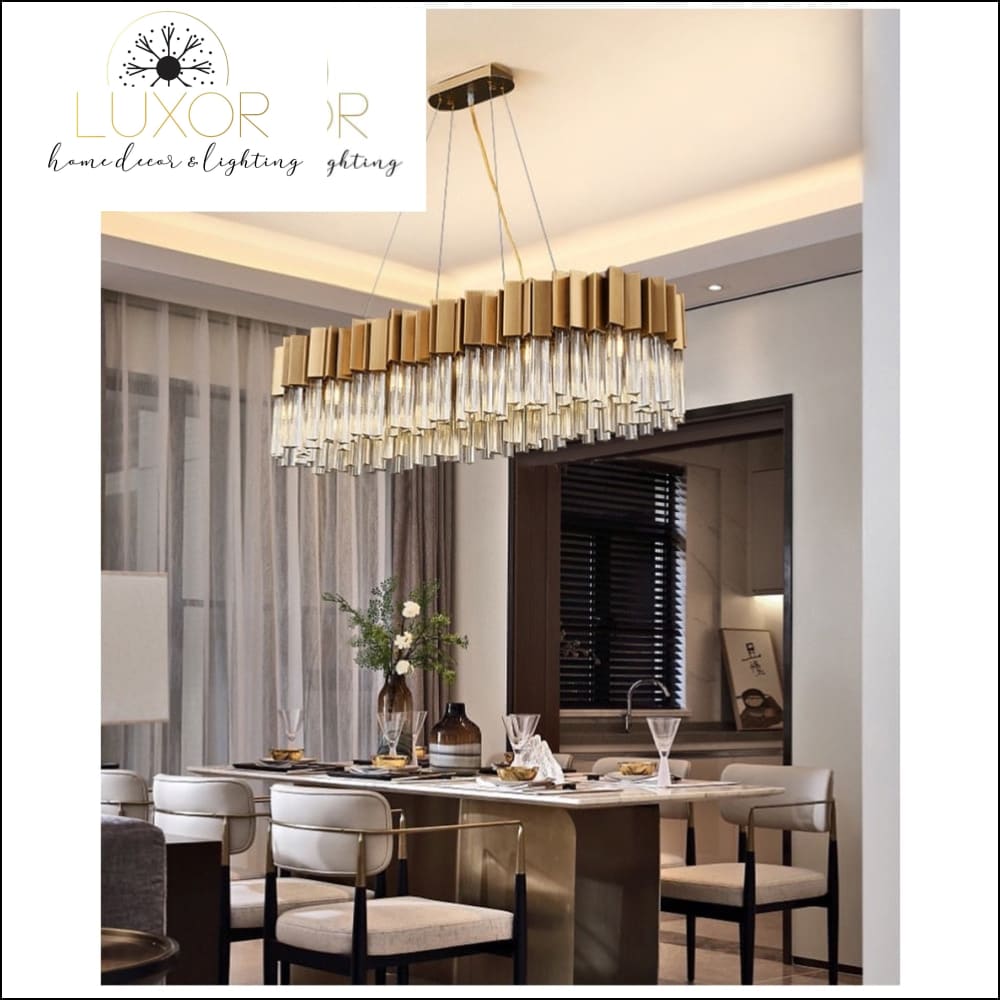 chandeliers Alice Rectangle Crystal Chandelier - Luxor Home Decor & Lighting