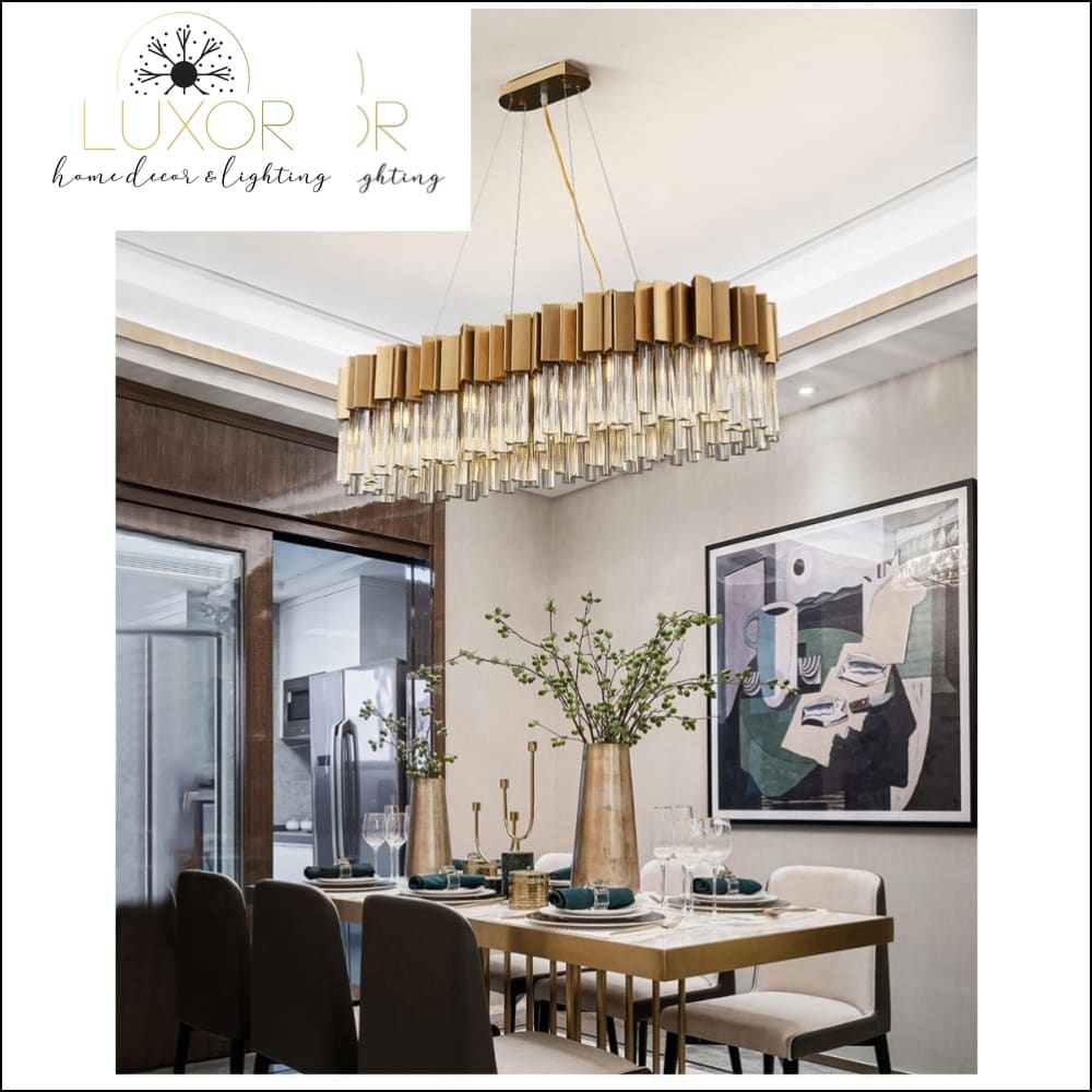 chandeliers Alice Rectangle Crystal Chandelier - Luxor Home Decor & Lighting