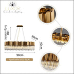 chandeliers Alice Rectangle Crystal Chandelier - Luxor Home Decor & Lighting