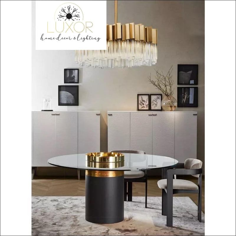 chandeliers Alice Round Crystal Chandelier - Luxor Home Decor & Lighting