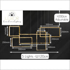 Alpha Lux Gold Chandelier - chandelier