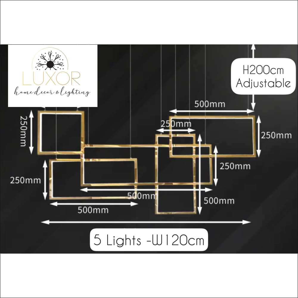 Alpha Lux Gold Chandelier - chandelier