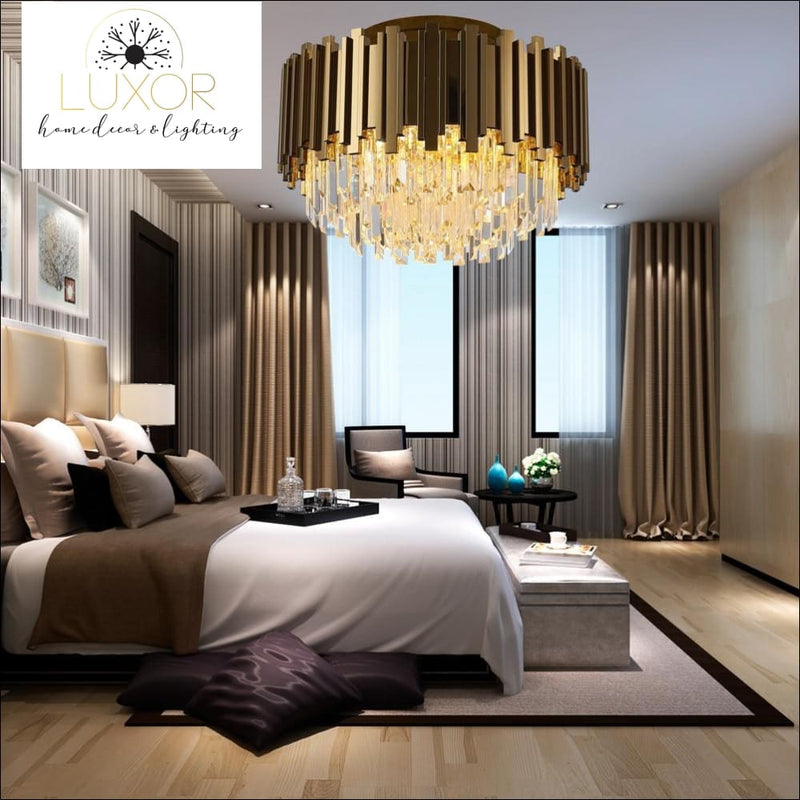 ceiling lights Alveli Copper Crystal Ceiling Lamp - Luxor Home Decor & Lighting