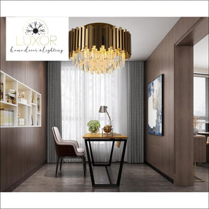 ceiling lights Alveli Copper Crystal Ceiling Lamp - Luxor Home Decor & Lighting