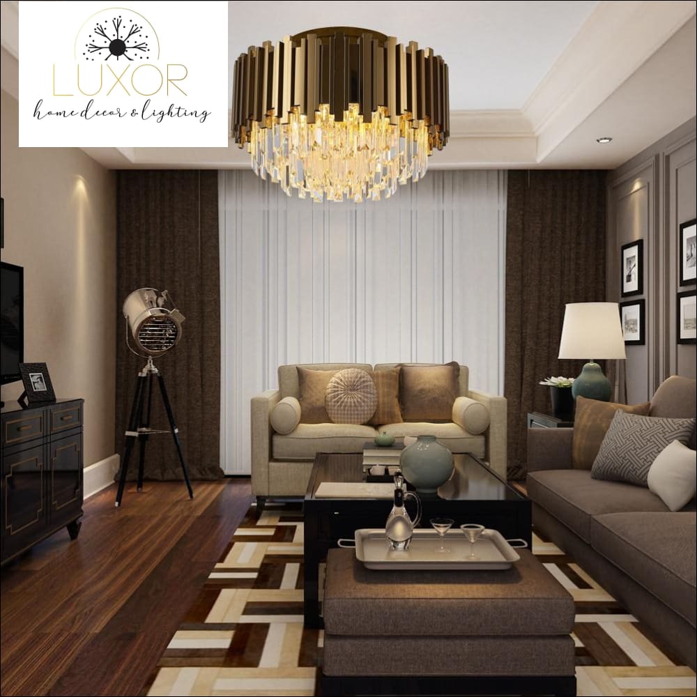 ceiling lights Alveli Copper Crystal Ceiling Lamp - Luxor Home Decor & Lighting